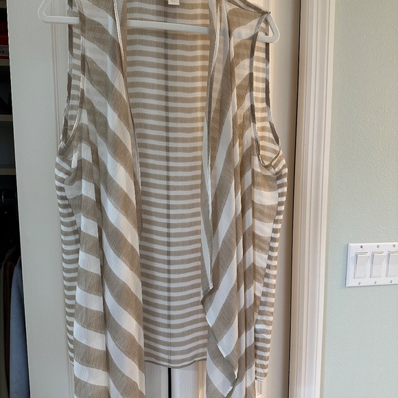 Chico's Striped Semi-sheer Overlay - Picture 2 of 6